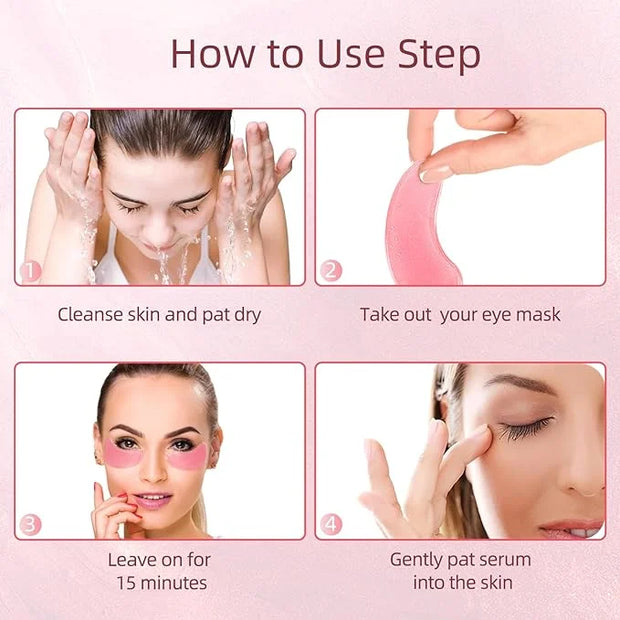 Under Eye Patches, 40 Pairs Eye Mask for Dark Circles, Puffy Eyes, Undereye Bags,Wrinkles,Eye Mask Patches with Rose, Eye ...
