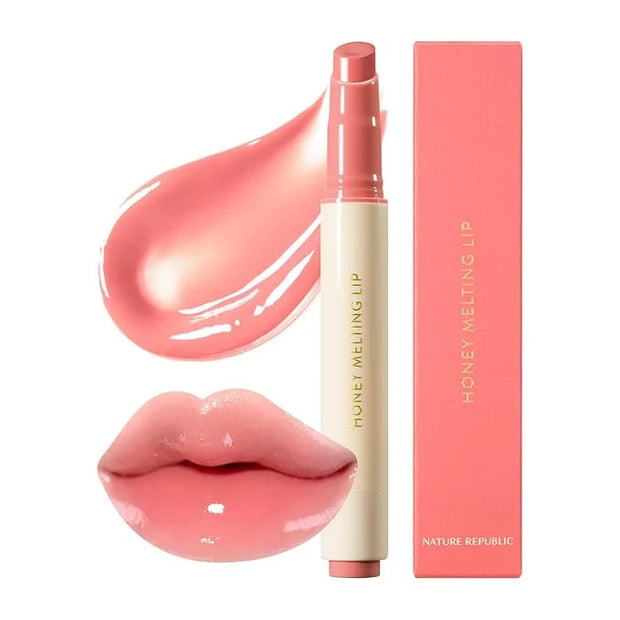 Nature Republic HONEY MELTING LIP (02 FIG) SOFT LIP STICK, Hydrating Gloss, Moisturizing balms, Sheer tint, Shine & Nude, ...