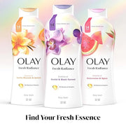 Olay Body Wash for Women, Fresh Radiance, Refreshing & Renewing, Made with Plant Based Cleansers, B3 Botanical Complex, Fo...