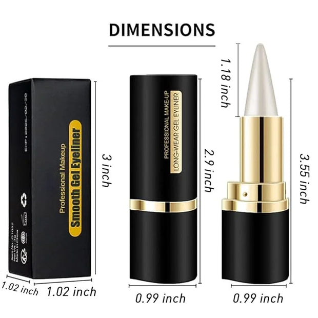 Kaely 4Pcs Black Brown Silver Gray Gel Eyeliner Pencil, Waterline Eyeliner for Older Women 60 Plus, Crayon Eye Liner Water...