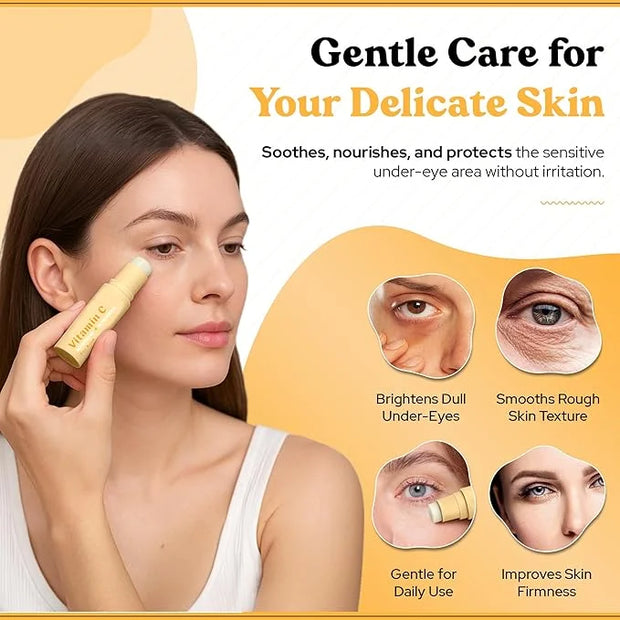 BellaBLISS Vitamin C Eye Balm Stick – Lightweight Under Eye Cream for Puffiness, Dark Circles & Wrinkles – Made in Korea –...