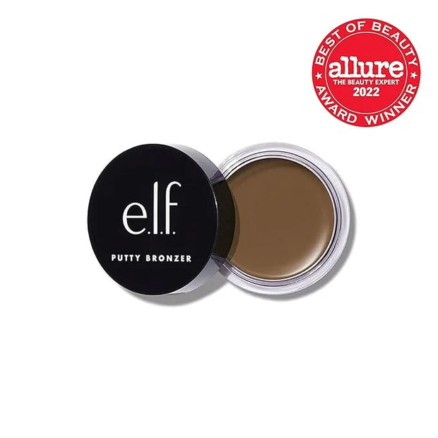 e.l.f. Putty Bronzer, Creamy & Highly Pigmented Formula, Creates a Long-Lasting Bronzed Belle Glow, Infused with Argan Oil...