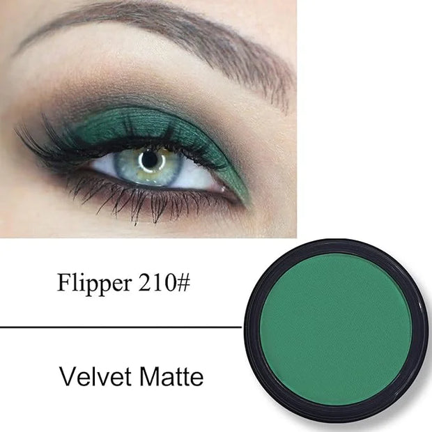 Erinde Single Green Matte Eyeshadow Palette, High Pigmented Eye Shadow Powder, Long Lasting, Ultra-Blendable, Intense Colo...