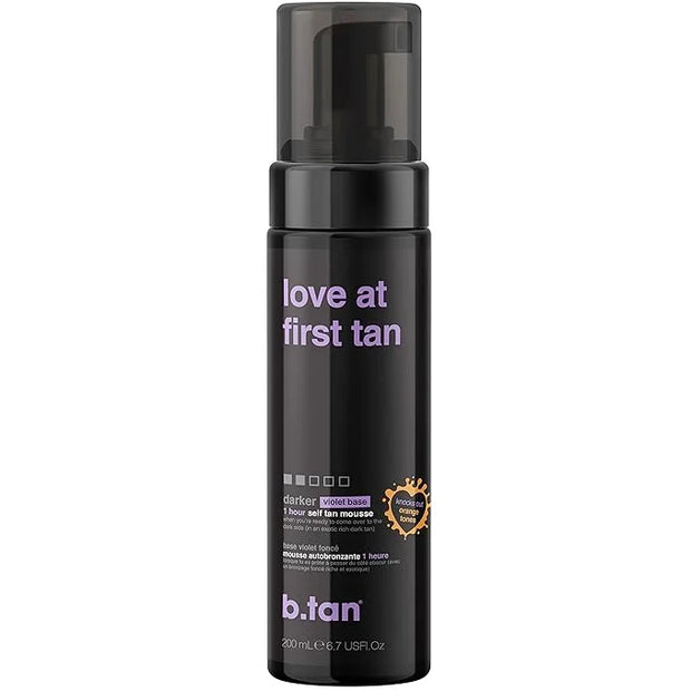 b.tan Violet Base Self Tanner Mousse | Love At First Tan - Best, 1 Hour Express Sunless Tanning Foam, Cancels Orange Tones...