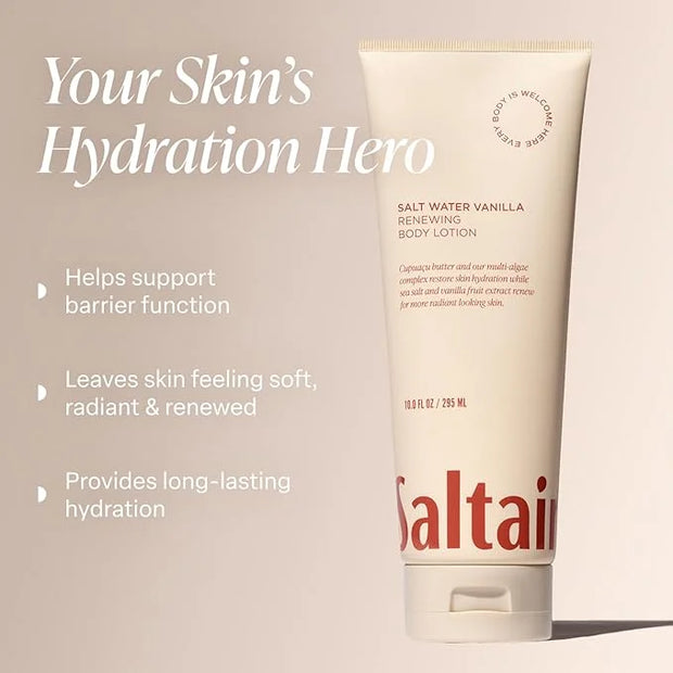 Saltair Body Lotion - 2 Pack Moisturizing Lotion For Dry Skin. Salt Water Vanilla Scented Hydrating Body Cream with Nouris...