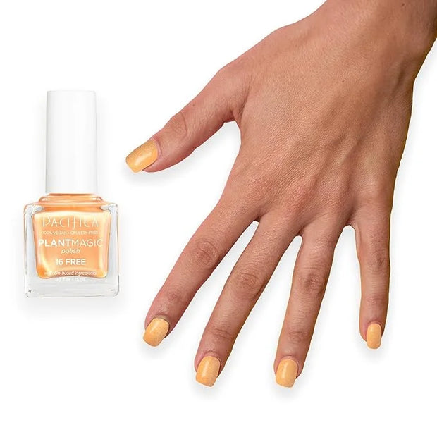 Pacifica Natural Nail Polish – Plant Magic Orange Nail Polish - Plant Based, Non-Toxic & Clinically Tested - Lasting Color...
