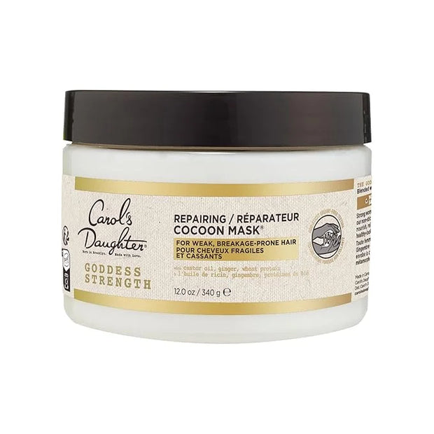 Carol's Daughter Goddess Strength Repairing Cocoon Hydrating Hair Mask for Waves, Coils and Curls, Hair Treatment With Cas...