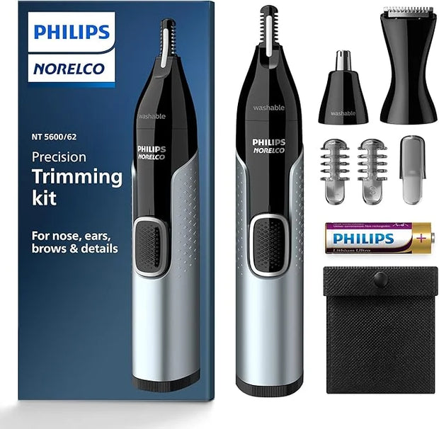 Philips Norelco Nose Trimmer 5000 for Nose, Ears, Eyebrows Trimming Kit, NT5600/62 - Product Image