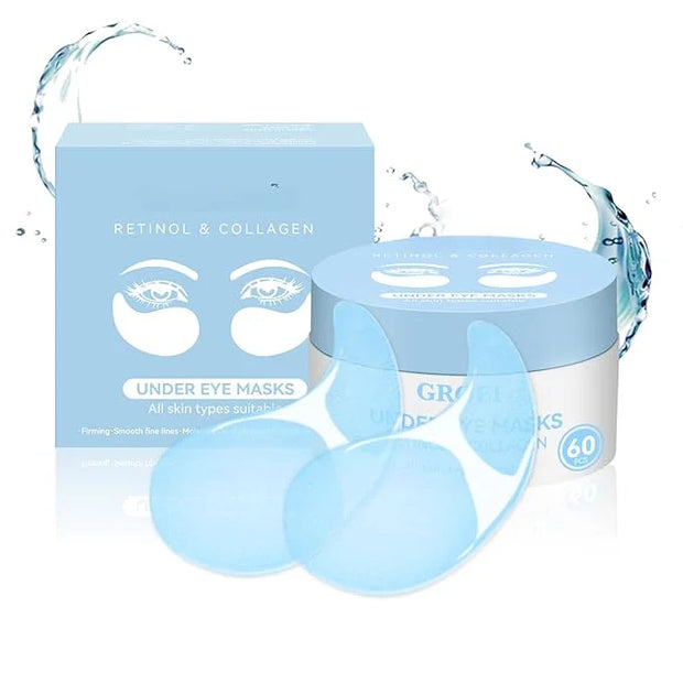 Under Eye Masks 60PCS – Retinol & Collagen Eye Patches for Dark Circles and Puffiness, Hydrating Cooling Under Eye Pads fo...