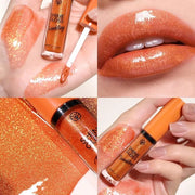 Lip Gloss Women Girls Plumping Lip Gloss Glitter Tinted Lip gloss Oil Plumper Hydrating Long Lasting Moisturizing Non Stic...