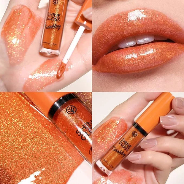 Lip Gloss Women Girls Plumping Lip Gloss Glitter Tinted Lip gloss Oil Plumper Hydrating Long Lasting Moisturizing Non Stic...
