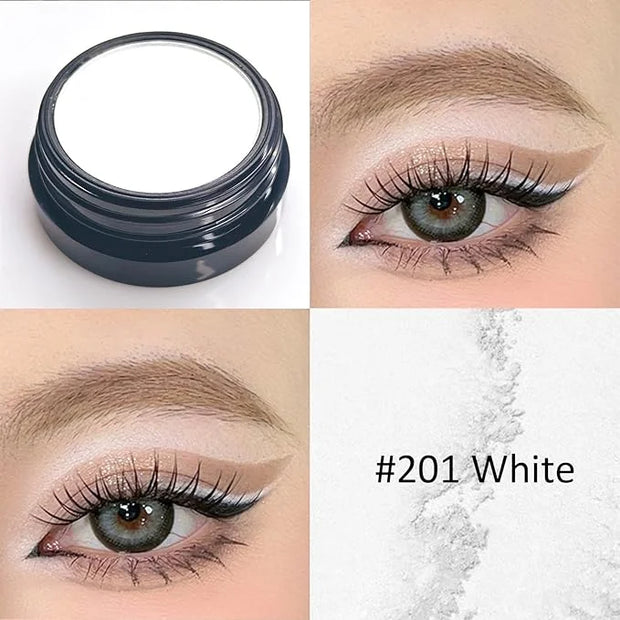 Erinde White Matte Eyeshadow Palette, Single White Pressed Powder Eye Shadow, Ultra-Blendable, Pigmented Color, Long Lasti...
