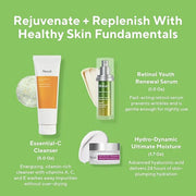 Murad Rejuvenate + Replenish w/ Healthy Skin - 3-Piece Full Sized Set ($213 Value) - Regimen for Total Skin Health - Ess-C...