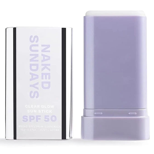 SPF50 Clear Glow Sun Stick, Unscented, Universal, completely Clear sun stick, 19G