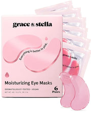 grace & stella Award Winning Under Eye Mask - Reduce Dark Circles, Puffy Eyes, Undereye Bags, Wrinkles - Gel Under Eye Pat...