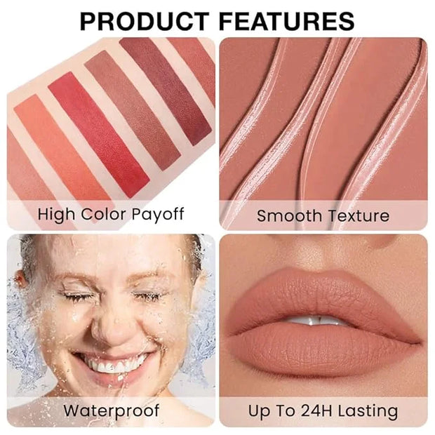 evpct Silky Smooth Lip Liner Pencil Retractable, Peach Red Lip Liner Creamy Long-Lasting Formula for Precision Contouring ...