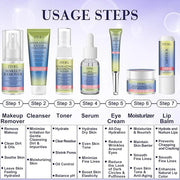 Hydrating Skin Care Set Kit,Travel Friendly Skincare Teens Kids Women Facial Skin Care Routine Kit Products,Gentle Skin Ca...