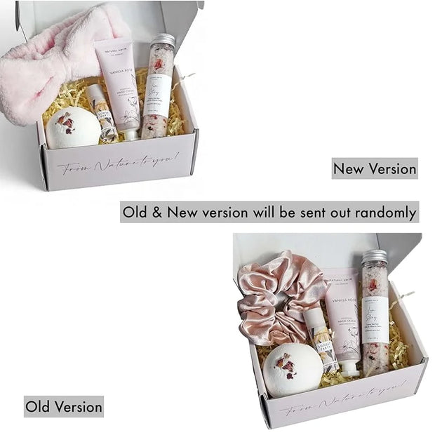Natural Amor Handmade Spa Gifts for Women, Thank you Gift, 5pcs Gift Set for Women,Includes Bath Salt, Bath Bomb, Lip Balm...