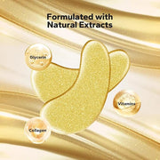 Komoko 25-Pairs 24K Gold Under Eye Patches, Skin Care, Golden Under Eye Mask Anti-Aging Collagen & Amino Acid, Eye Mask fo...