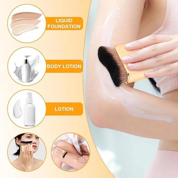2pcs Self Tanning Brushes, Soft Bristles Body Makeup Brush Liquid Foundation Self Tan Blending Brush Tanning Brush Applica...