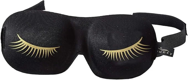 Bucky Ultralight & Comfortable Contoured Sleep Eye Mask, Gold Eyelash, One Size,5824 - Product Image