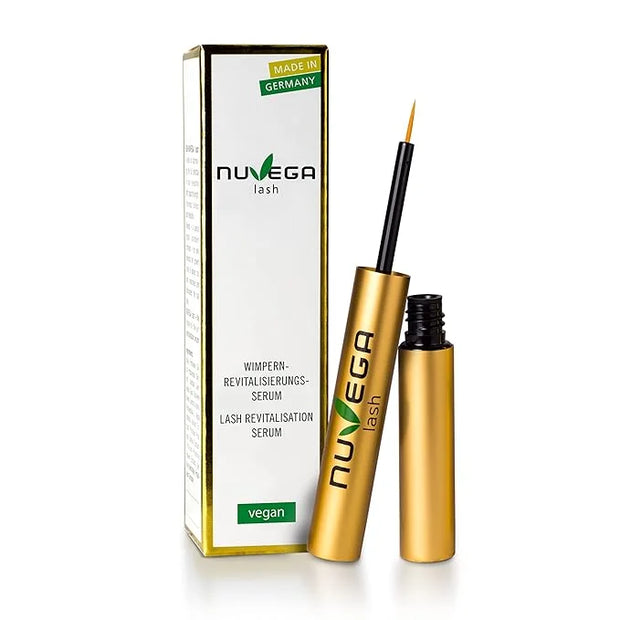 Nuvega Lash - Vegan Eyelash Serum & Eyebrow Serum for Long Eyelashes in just 4-6 Weeks I Lash Serum I Eyelash Growth Serum...