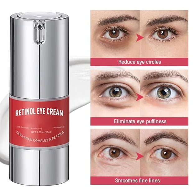 Retinol Eye Cream for Dark Cir-cles - Eye Cream Anti Aging - Hydrating eye Care Products - Eye Serum - Anti-Wrinkle Eye cr...