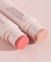 Wander Beauty On-the-Glow Blush and Illuminator - Coral Rose/Nude Glow - 7-in-1 Hydrating Cream Blush & Highlighting Stick...