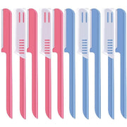 10 Pieces Eyebrow Razor for Women Facial Shaver Razor Brow Shaper Eyebrow Trimmer Dermaplaner Shaping Tool with Cover (Pin...