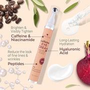 Tree to Tub Caffeine Eye Cream - Hydrating & Firming Under Eye Cream for Dark Circles, Eye Roller for Puffy Eyes, Reduces ...