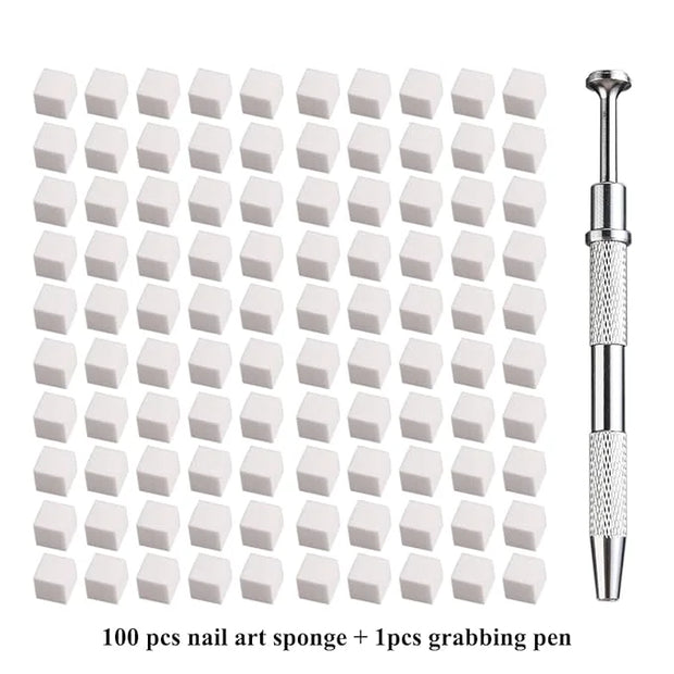 100Pcs Soft Nail Sponges for