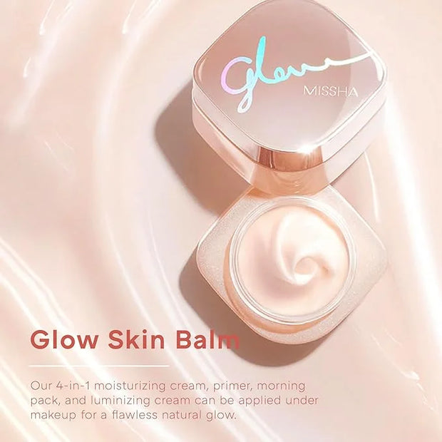MISSHA Glow Skin Balm 1.69 fl oz/ 50ml 4-in-1 Primer, Moisturizing Cream, Morning Pack, Luminizing Cream for a Flawless Na...
