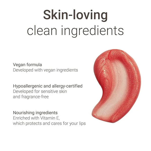 Lipglace - Hypoallergenic Vegan Lip Gloss - Fragrance Free & Allergy Certified - Non Sticky & Moisturizing Lipgloss - Anti...