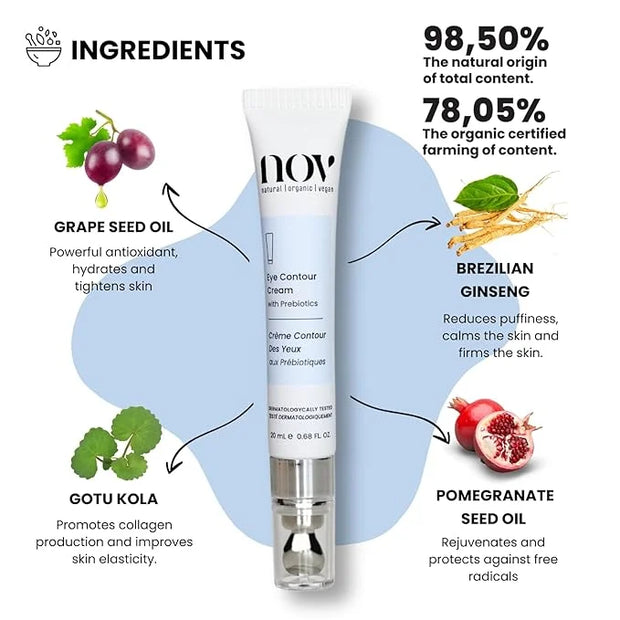 Natural Organic Vegan Eye Cream | Eye Cream for Dark Circles and Puffiness Cream for Eye Bags and Dark Circles Under Eye C...
