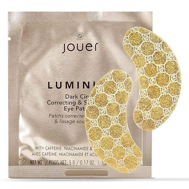 Jouer Luminize Dark Circle Correcting & Smoothing Eye Patches, Caffeine Eye Patch for Dark Circles and Puffiness, Under Ey...