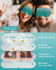 16 Packs Steam Eye Mask Lutein, Heated Eye Masks Bluebell Scent Relaxing Gifts for Women Soothing Eye Fatigue Hot Sleep Ma...