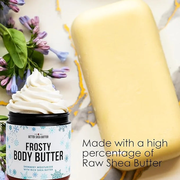 Shimmer Body Lotion with a Frosty Christmas Scent | Christmas Lotion Limited Edition with Organic Shea Butter | Body Butte...