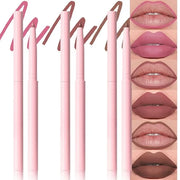 evpct 3Pcs Retractable Lip Liner Pencils Set Pack for Shaping & Sculpting Lips, Pink Chestnut Maroon Dark Taupe Brown Crea...
