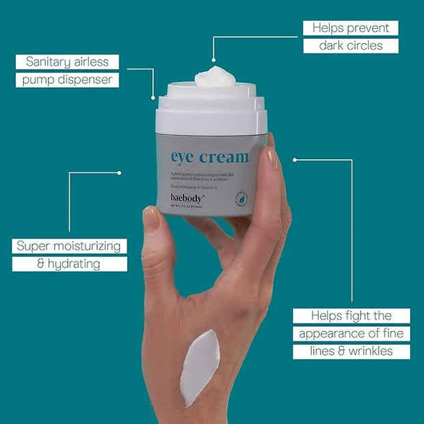 Baebody Critically Acclaimed Eye Cream - Anti Aging Under Eye Cream for Dark Circles - Nourishing Eye Cream for Puffiness ...
