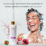 RAW SUGAR Simply Body Wash - Hibiscus + Island Fruit (25 Fl Oz, Pack of 1) Moisturizing & Soothing Bath & Shower Gel, Form...