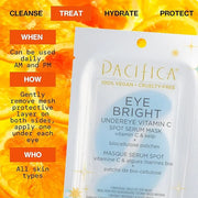 Pacifica Undereye Spot Serum Mask – Bright Eye Vitamin C Mask for Dark Circles & Hydration, Brightening Under Eye Treatmen...