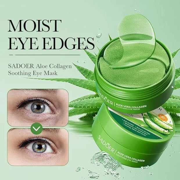 Under Eye Patches, 60PCS Aloe Vera Under Eye Mask for Dark Circles and Puffiness, Under Eye Gel Pads Improve Under Eye Bag...