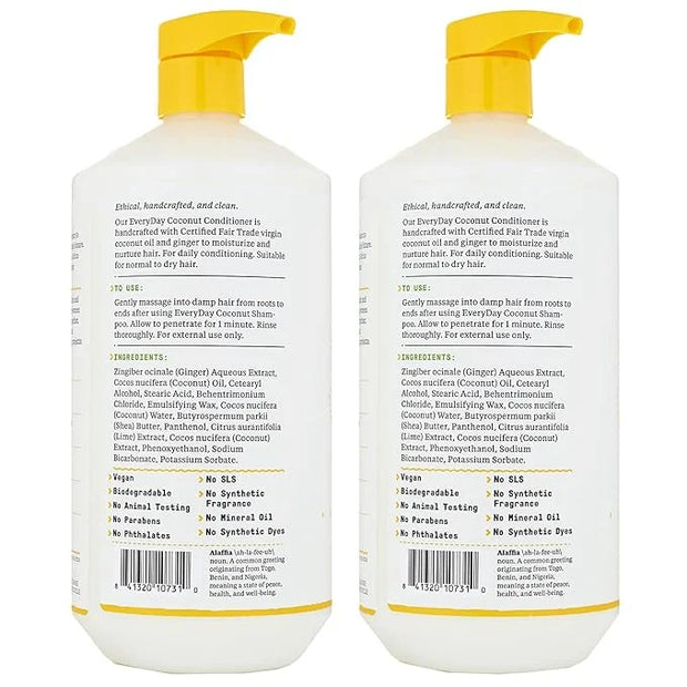Alaffia EveryDay Coconut Conditioner, Coconut Lime 32 FZ (Pack of 2) - Product Image