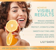 LILY SADO CITRUS KISS™ Vitamin C Moisturizer - Anti-Wrinkle Natural Vegan Daily Face Moisturizing Lotion - Hydrates, Softe...
