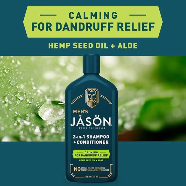 Jason Men's Calming 2-in-1 Shampoo and Conditioner, 12 oz - Product Image