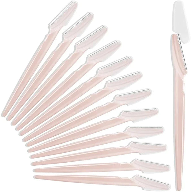 12 Pcs Eyebrow Razors, Face Razors Multipurpose, Exfoliating Dermaplaning Tools, Eyebrow Trimmers Shaver with Safety Cover...
