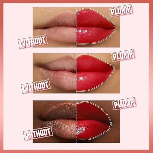 Lip Plumper Gloss, Plumping Lip Gloss with Chili Pepper, Blush Blaze/Peach Fever/Red Flag/Mauve Bite/Pink Sting/Hot Honey/...