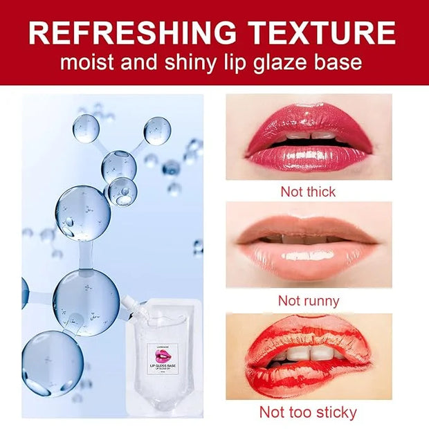 Eakroo 2Pcs Moisturize Lip Gloss Base Oil Material Makeup Primers, Non-Stick Lipstick Primer for DIY Handmade Lip Balms Li...