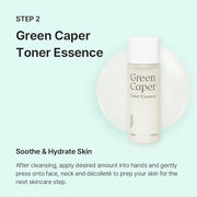 Travel Kit - Mini Travel Size Skincare Essentials - Moringa Hemp Gel Cleanser, Green Caper Toner Essence, Cica Bio-Placent...