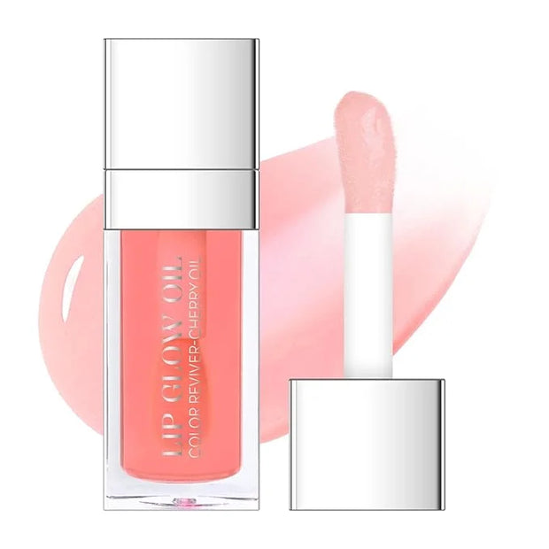 Hydrating Lip Glow Oil, Plumping Moisturizing Lip Oil Gloss, Smooth Lip Lines Plump Lip,Transparent Plumping Clear Glossy ...